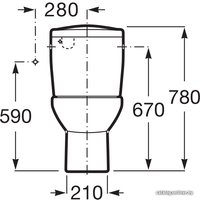Унитаз напольный Roca Victoria [342399000] (без сиденья)