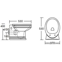 Унитаз приставной CeramaLux 4287