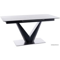 Кухонный стол Signal Bristol Ceramic CANYONBC160 (эффект белого мрамора/черный мат)