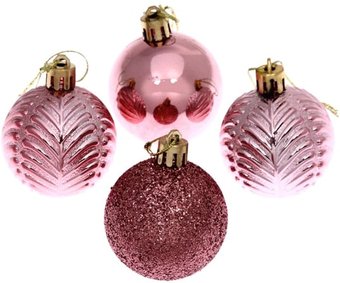 Серпантин Микс фактур шар 5 см 4 шт (розовое золото) 201-0828