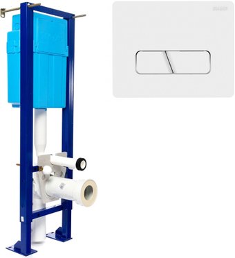 Инсталляция для унитаза SIAMP Bcu Ingenio с панелью Cut (белый)