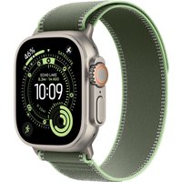 Умные часы Apple Watch Ultra 3 LTE 49 мм (титановый корпус, природный/зеленый, нейлоновый ремешок размера S/M)