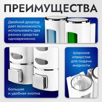 Дозатор для жидкого мыла Saniteco M-50W-2 (двойной)