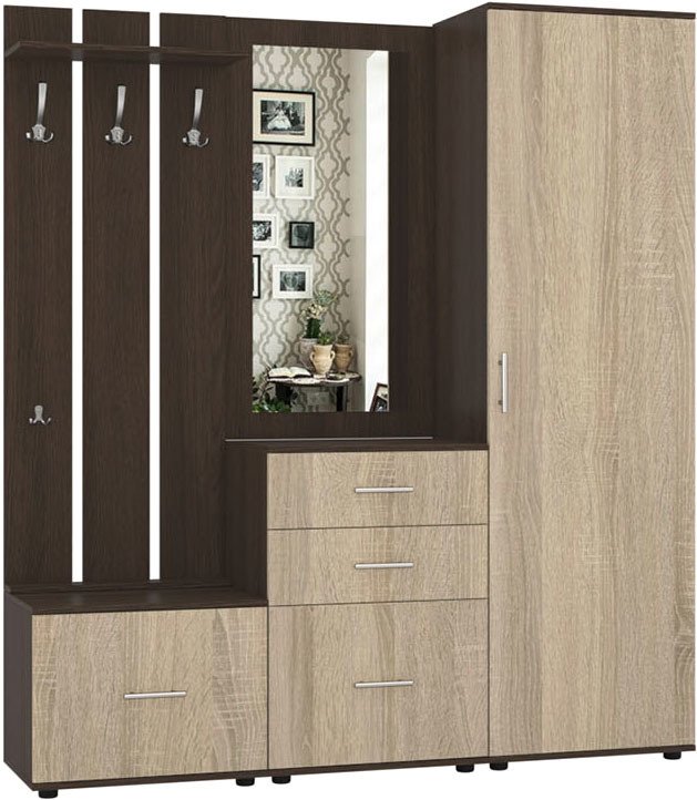 

Стенка Интермебель Визит-1 (дуб венге/дуб сонома)