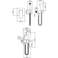 Смеситель с лейкой для биде AV Engineering AVNEO2-A170-147