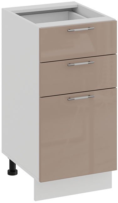 

Шкаф напольный Трия Весна 1Н4Я3 (белый/кофе с молоком)