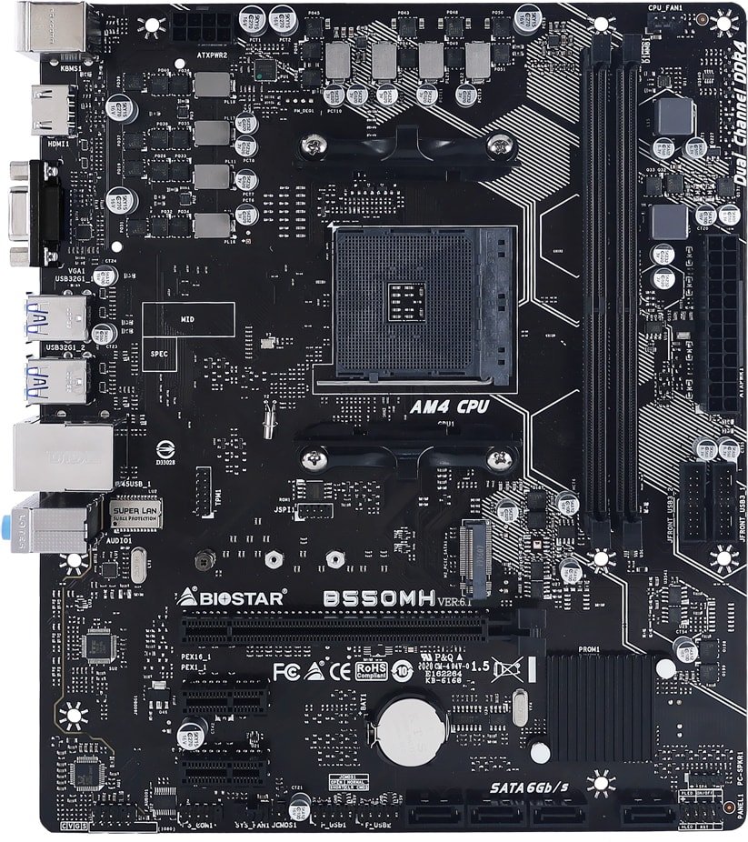 

Материнская плата BIOSTAR B550MH Ver. 6.1