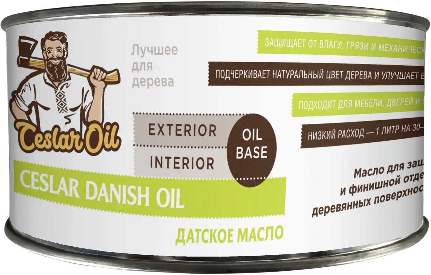 Масло Ceslar Danish Oil матовое 0.45л (прозрачный)