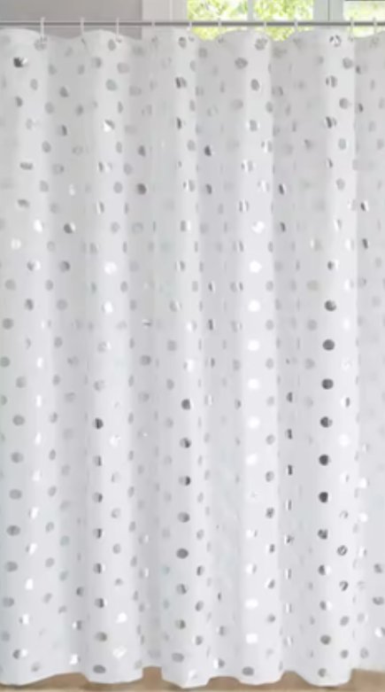 

Шторка-занавеска для ванны Illu 180x180 LH2431935 (серебряный горошек)