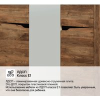 Шкаф распашной Олмеко Лючия 33.02 (кейптаун/венге/белый)