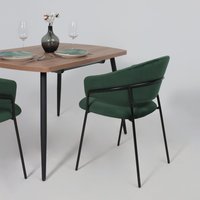 Стул с подлокотниками Алвест AV 433 (изумрудный бархат H-30/черный)