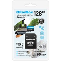 Карта памяти OltraMax Recorder microSDXC 128GB OM128GCSDXC10-U3-V30 (с адаптером)