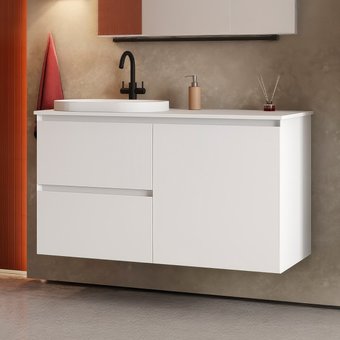 Belux Тумба под умывальник Luna НП 120-03 К (18, белый матовый)