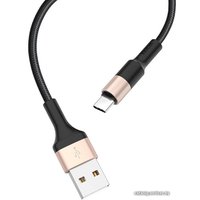 Кабель Hoco X26 USB Type-A - USB Type-C (1 м, черный/золотистый)