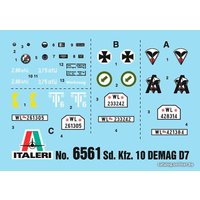 Сборная модель Italeri 6561 Полугусеничный тягач Sd. Kfz.10 Demag D7