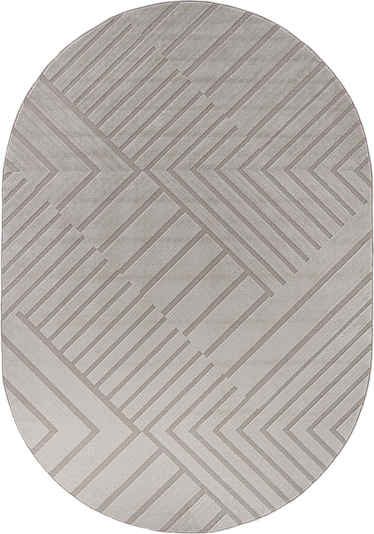 Ковер для жилой комнаты Merinos Dios F438-OVAL-LIGHT BEIGE (2x4)