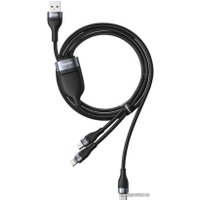 Кабель Baseus CA1T3-G1 USB Type-C - microUSB - Lightning - USB (1.2 м, черный)