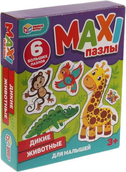 

Мозаика/пазл Умные игры Макси-пазлы Дикие животные 4680107902160