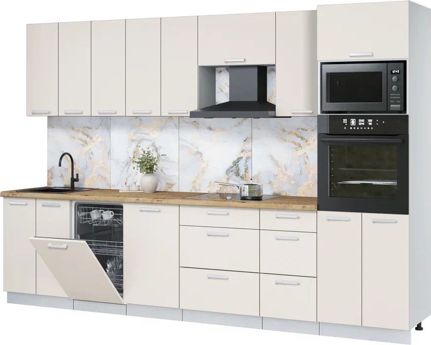 

Готовая кухня Интерлиния Мила Лайт 3.1-ПМ3 (персидский жемчуг/персидский жемчуг/дуб бунратти)