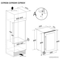 Винный шкаф Temptech OZ90DB
