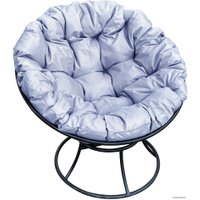 Кресло M-Group Папасан 12010409 (черный/серая подушка)