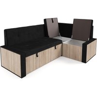 Угловой диван Мебель-АРС Таллин 191x83x121 (велюр черный НВ-178 17)