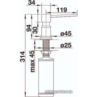 Дозатор для моющего средства Blanco Lato (хром/черный)
