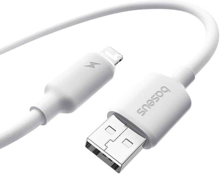 Кабель Baseus Foamed Silicone Fast Charging 2.4A USB Type-A - Lightning (1 м, белый)