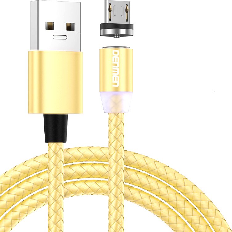 

Кабель Denmen D09V USB Type-A - microUSB (1 м, золото)