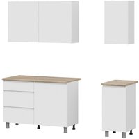 Готовая кухня NN мебель Денвер 1.6м (белый/дуб сонома)