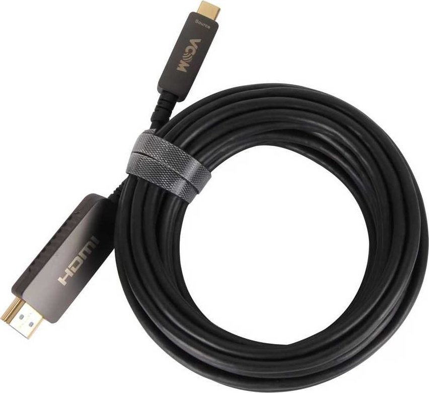 

Кабель VCOM D3742CH-5 HDMI - USB 2 Type-C (5 м, черный/серый)