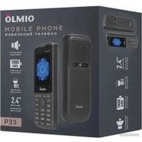 Кнопочный телефон Olmio P33 (черный)