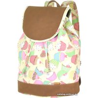 Городской рюкзак Asgard Р-5490 (капкейки, светло-желтый)