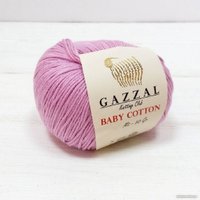 Пряжа для вязания Gazzal Baby Cotton 3422 50 г 165 м (сухая роза)