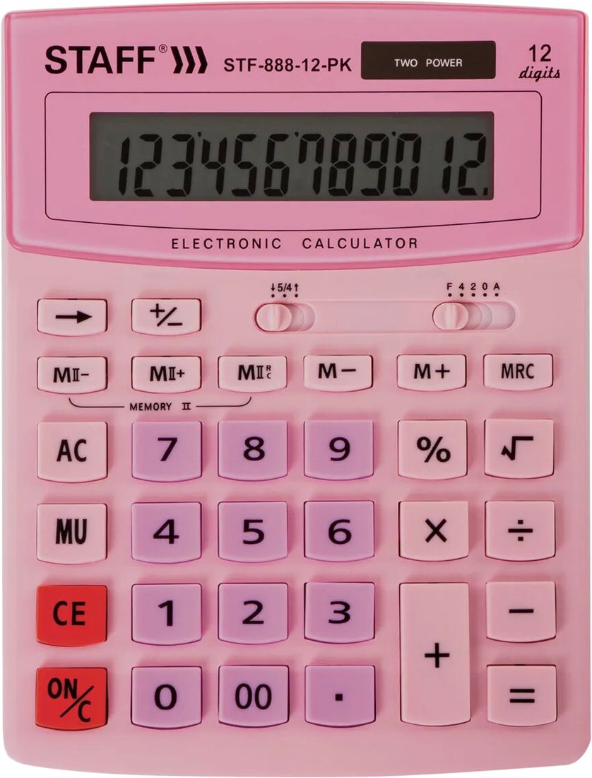 

Бухгалтерский калькулятор Staff STF-888-12-PK 250452