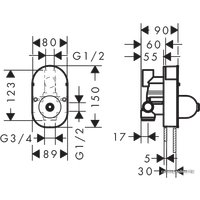 Скрытый механизм Hansgrohe Focus E [31741180]