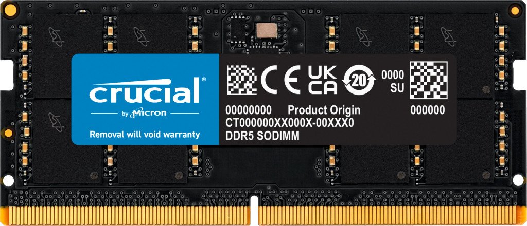 

Оперативная память Crucial 16ГБ DDR5 SODIMM 5600МГц CT16G56C46S5