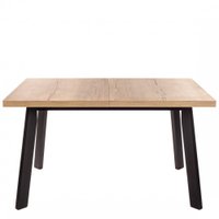 Кухонный стол Виста Саппоро 85x133/181 (дуб галифакс натуральный/матовый черный)