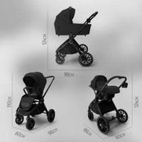 Универсальная коляска Bubago Gaudi Classic 3в1 BG 212-3 (черный)