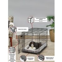 Клетка Midwest Life Stages для собак 77.9x49x54.5см 1630DD (2 двери,черный)