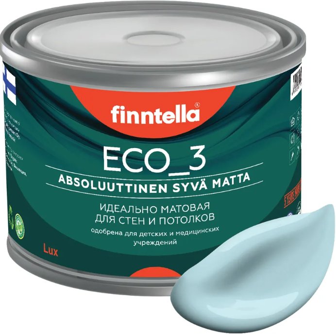 

Краска Finntella Eco 3 Wash and Clean Jaata F-08-1-1-LG258 0.9 л (светло-голубой)