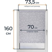 Мини рулонные шторы Franc Gardiner Print Черника 70х160 9403217822 (голубой)