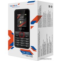 Телефон TeXet TM-207 (черный/красный)