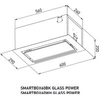 Кухонная вытяжка Meferi SMARTBOX60WH Glass Power