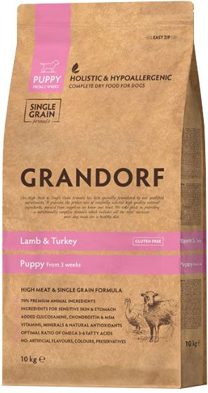Сухой корм для собак Grandorf Dog Puppy Lamb & Turkey (с ягненком и индейкой) 10 кг