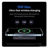 Внешний аккумулятор Baseus Magnetic Bracket Wireless Fast Charge 10000mAh PPCX080005 (сиреневый)