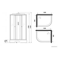 Душевая кабина Niagara Promo P120/90/26L/MT 120x90x215