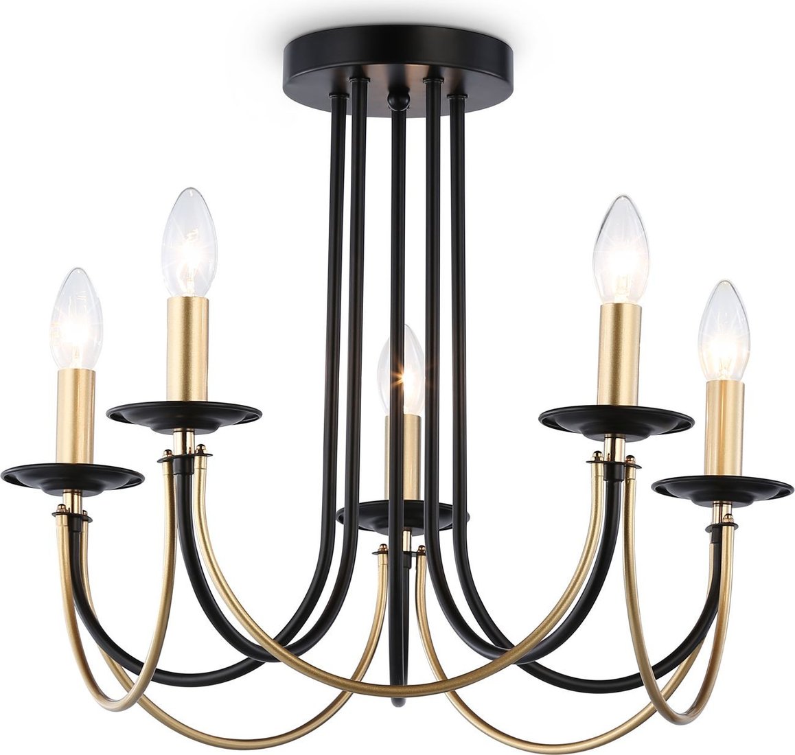 

Подвесная люстра Ambrella light Traditional TR9621/5 BK/CGD