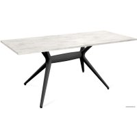 Кухонный стол Sheffilton SHT-TU30-2/140/80 ЛДСП (черный/хромикс белый)