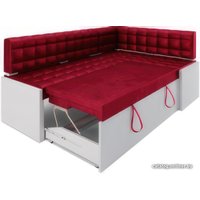 Угловой диван Мебель-АРС Ганновер правый 208x82x133 (бархат красный Star Velvet 3 Dark Red)